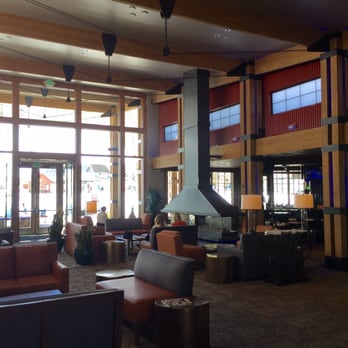 The Inn at Aspen - Beautiful & Cozy Lobby with a Fireplace and modern seating - Hotels Near Me - Aspen, Colorado