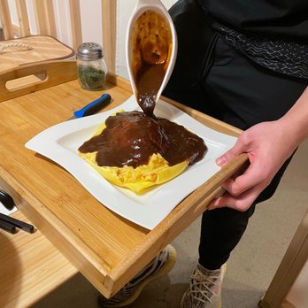 Kyuramen - Omurice with demi glace - Ramen Near Me - Oak Park, Illinois Kyuramen - Omurice with demi glace - Ramen Near Me - Oak Park, Illinois