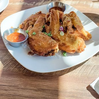 Love Thai Sushi - Fried chicken wings! It automatically comes with sweet chili dip but if you want something spicy and sour, ask for the lao dip, too! - Thai Near Me - Murfreesboro, Tennessee Love Thai Sushi - Fried chicken wings! It automatically comes with sweet chili dip but if you want something spicy and sour, ask for the lao dip, too! - Thai Near Me - Murfreesboro, Tennessee