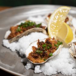 No Man's Land - Baked Oysters (6pc) -
Chorizo, Parmesan, Breadcrumb