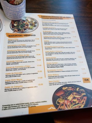 Menu photo 6 Moreno's Mexican Bar & Grill Sparks, NV