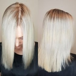 Elle Salon - Microfoil and Balayage technique was used to create this incredible cool Blonde by Shana!