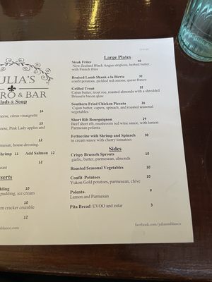 Menu photo 4 Julia’s Bistro & Bar San Antonio, TX Menu photo 4 Julia’s Bistro & Bar San Antonio, TX
