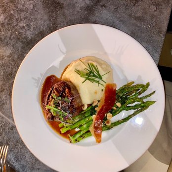 Watertable - Filet with Organic mashed potatoes and grilled asparagus. - New American Near Me - Huntington Beach, California