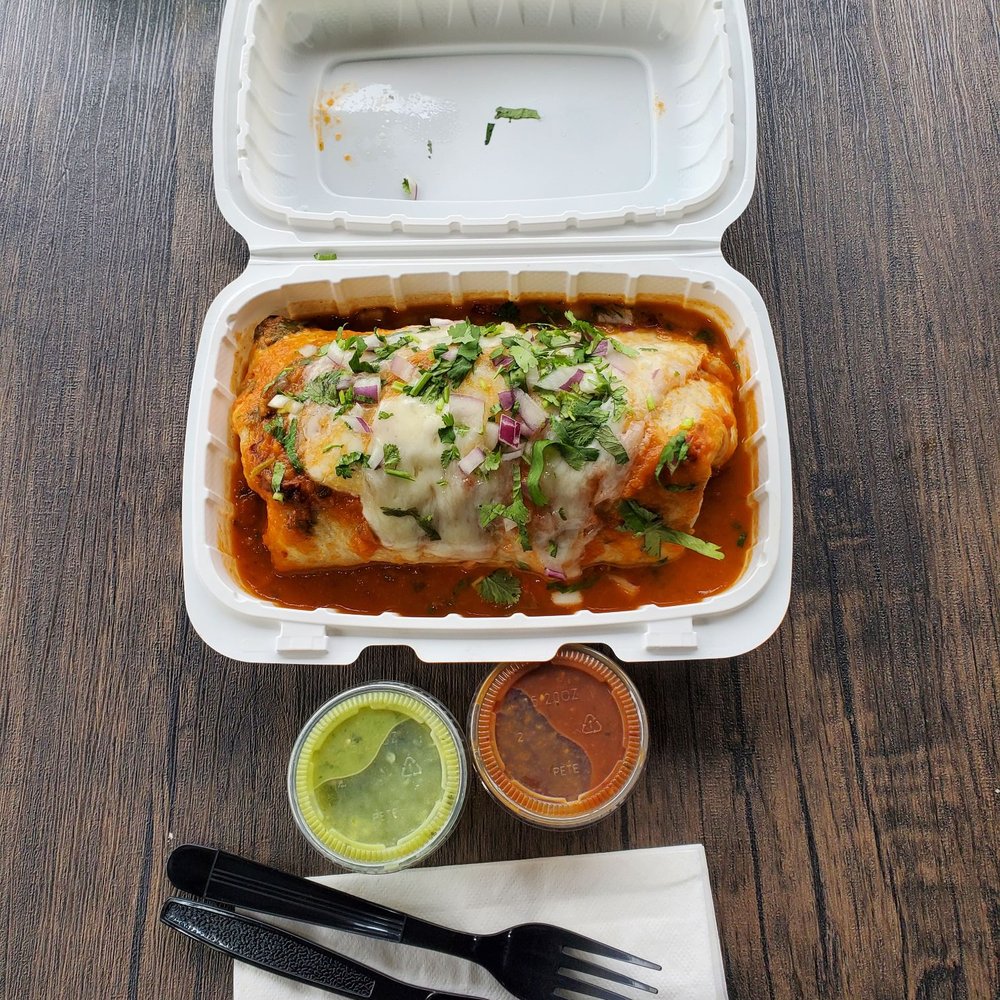 La Chingona - Stuffed poblano pepper with the batter! It Rice and beans melted cheese cilantro red onion and housemade red sauce - Mexican Near Me - Seattle, Washington La Chingona - Stuffed poblano pepper with the batter! It Rice and beans melted cheese cilantro red onion and housemade red sauce - Mexican Near Me - Seattle, Washington