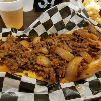 Cleavers - Whiz/American with onions (added pizza sauce) - Cheesesteaks Near Me - Philadelphia, Pennsylvania
