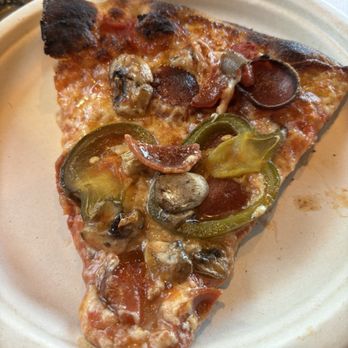 Jeff's Pizza - Pepperoni mushrooms and cherry peppers - Pizza Near Me - East Providence, Rhode Island