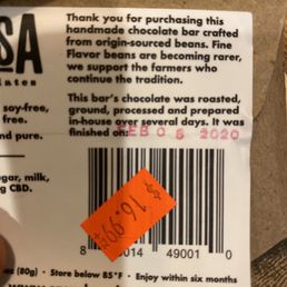 Expired $17 chocolate bar Expired $17 chocolate bar