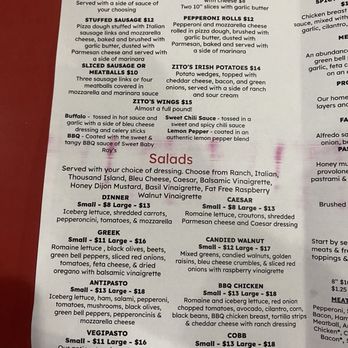 Zito's Pizza - Menu - Pizza Near Me - Orange, California
