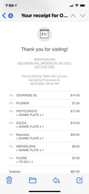 Menu photo 8 Montesacro Pinseria Brooklyn Brooklyn, NY Menu photo 8 Montesacro Pinseria Brooklyn Brooklyn, NY