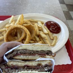 Sourdough bacon burger combo
