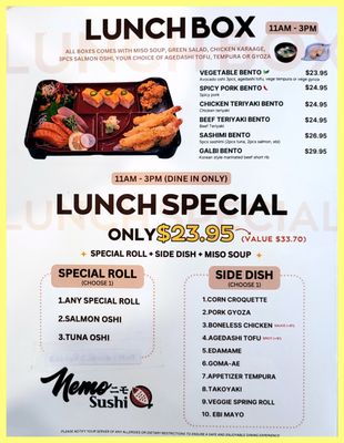 Menu photo 2 Nemo Sushi Bar Burnaby, BC