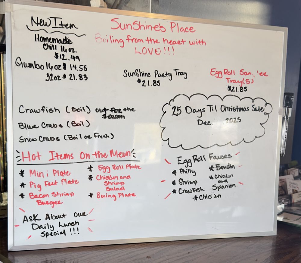 Food from Sunshine's  Place