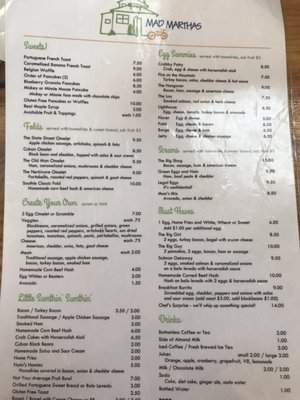 Menu photo 1 Mad Marthas Cafe Newbury, MA Menu photo 1 Mad Marthas Cafe Newbury, MA