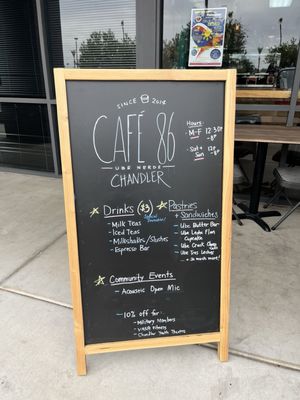 Menu photo 1 Cafe 86 Chandler, AZ Menu photo 1 Cafe 86 Chandler, AZ