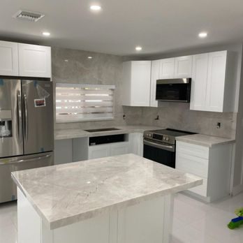 Casa De Shades - A kitchen renovation completed with our White Dim Out Dual Shades (Zebra Shades). - Shades & Blinds Near Me Casa De Shades - A kitchen renovation completed with our White Dim Out Dual Shades (Zebra Shades). - Shades & Blinds Near Me
