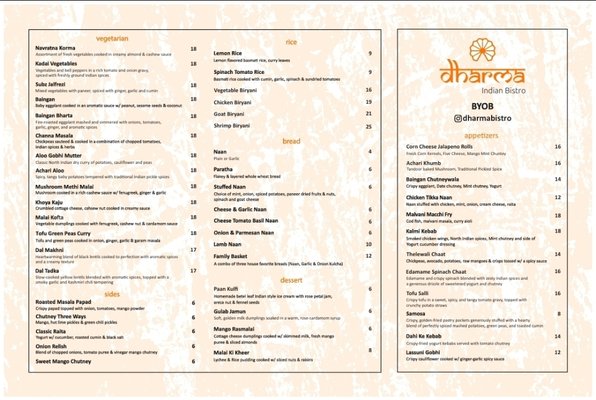 Menu photo 1 Dharma Indian Bistro Edgewater, NJ