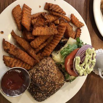Brunch Cafe-Niles - Pork sandwich with sweet potato fries - Breakfast & Brunch Near Me - Niles, Illinois
