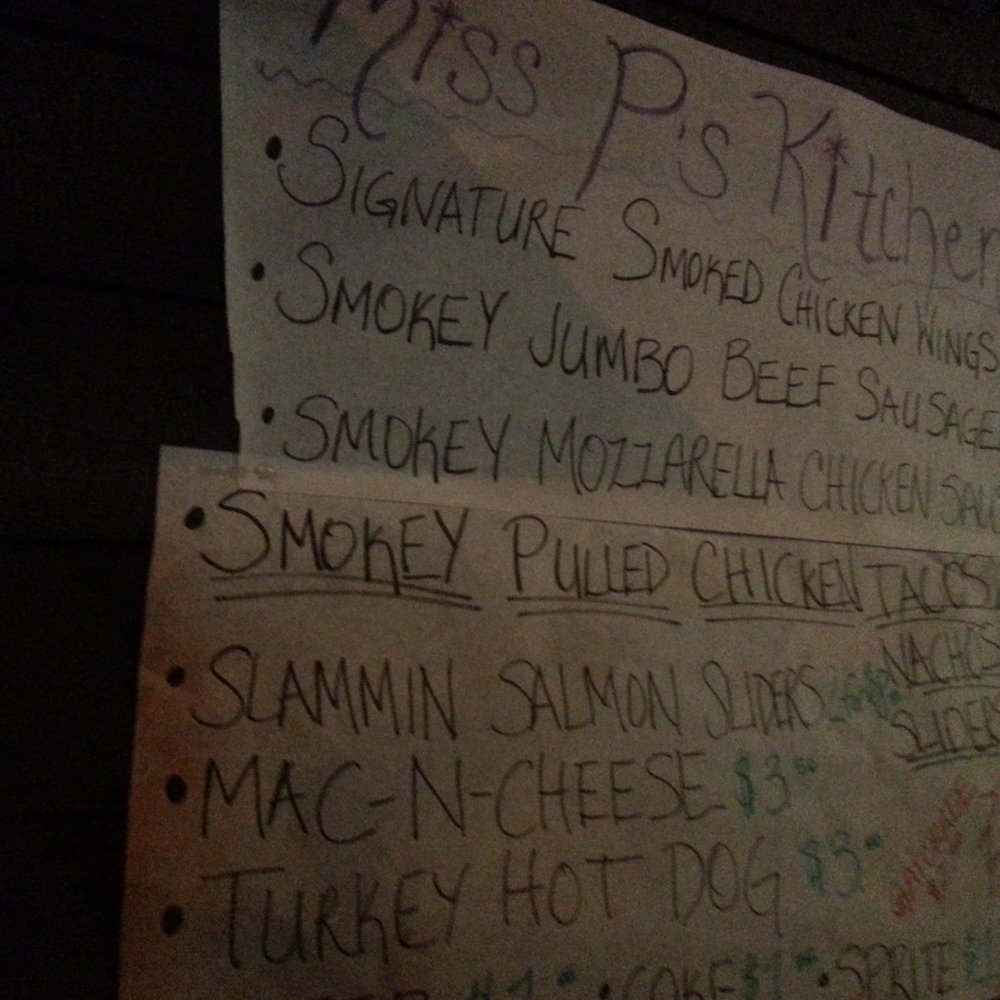 Miss P's Kitchen - a menu on a wall - Food Trucks Near Me - Atlanta, Georgia Miss P's Kitchen - a menu on a wall - Food Trucks Near Me - Atlanta, Georgia