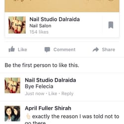 Nail Studio At Dalraida - This is their extremely professional response.