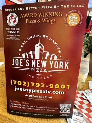 Joe's New York Pizza Paradise Road by null