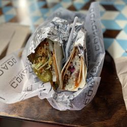 Condado Tacos - Purple Haze and Power Plant.  Both cold to the touch. Why I came back for a third time, I will never know