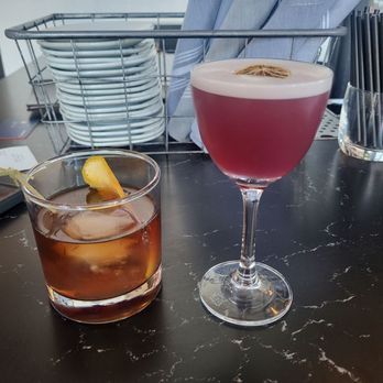 Capella on 9 - Idle Gossip(gin cocktail) and Smoked Old Fashioned - Tapas/Small Plates Near Me - Asheville, North Carolina Capella on 9 - Idle Gossip(gin cocktail) and Smoked Old Fashioned - Tapas/Small Plates Near Me - Asheville, North Carolina