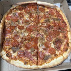 Piazza Pizza - Lg Meat Lovers (I call it the "Peter Porker" w/ Pepperoni, Sausage, Meatball, Ground Beef, Ham & Bacon)