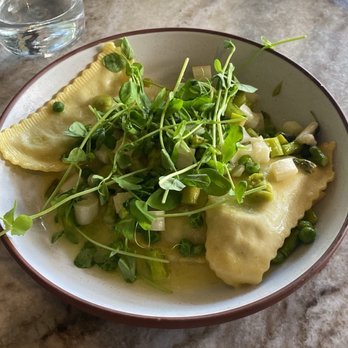 Terra - RAVIOLI CON RICOTTA E ASPARAGI - Cocktail Bars Near Me - Los Angeles, California