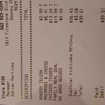 Stater Bros. Markets - What a waste of $13.04. I will never see this money again, let alone left us hungry at dinner time. - Grocery Near Me - Downey, California Stater Bros. Markets - What a waste of $13.04. I will never see this money again, let alone left us hungry at dinner time. - Grocery Near Me - Downey, California