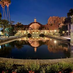Balboa Park - The newly built botanical building at night this past week