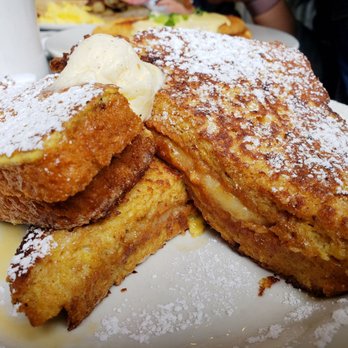 Cafe 222 - Peanut Butter and Banana Stuffed French Toast - Breakfast & Brunch Near Me - San Diego, California