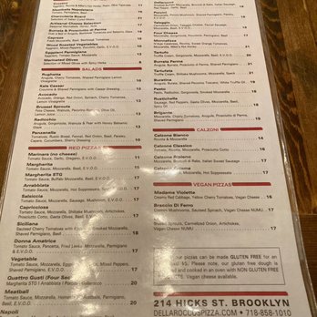 Dellarocco's - Menu - Pizza Near Me - Brooklyn, New York