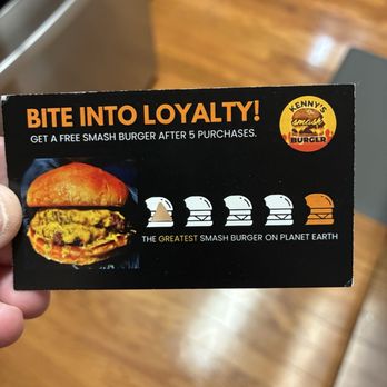 Kenny’s Smash Burger - Loyalty card, buy 5 get 1 free! - Burgers Near Me Kenny’s Smash Burger - Loyalty card, buy 5 get 1 free! - Burgers Near Me