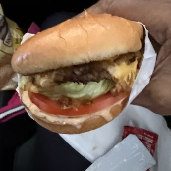 In-N-Out Burger - Cheeseburger with grilled onions - Fast Food Near Me - Moreno Valley, California