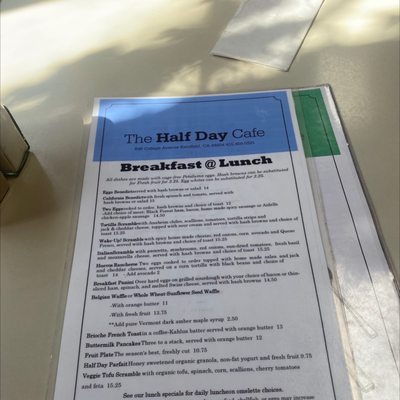 Menu photo 5 Half Day Cafe Kentfield, CA Menu photo 5 Half Day Cafe Kentfield, CA