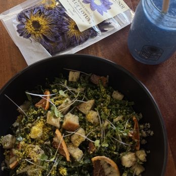 Organic Tree Juice Bar - Caesar salad, mother milk with e3 blue majik added, blue lotus tea - Juice Bars & Smoothies Near Me - Dana Point, California Organic Tree Juice Bar - Caesar salad, mother milk with e3 blue majik added, blue lotus tea - Juice Bars & Smoothies Near Me - Dana Point, California