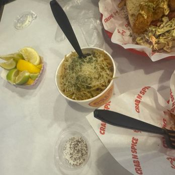 Crab N Spice - garlic noodles - Seafood Near Me - Corona, California