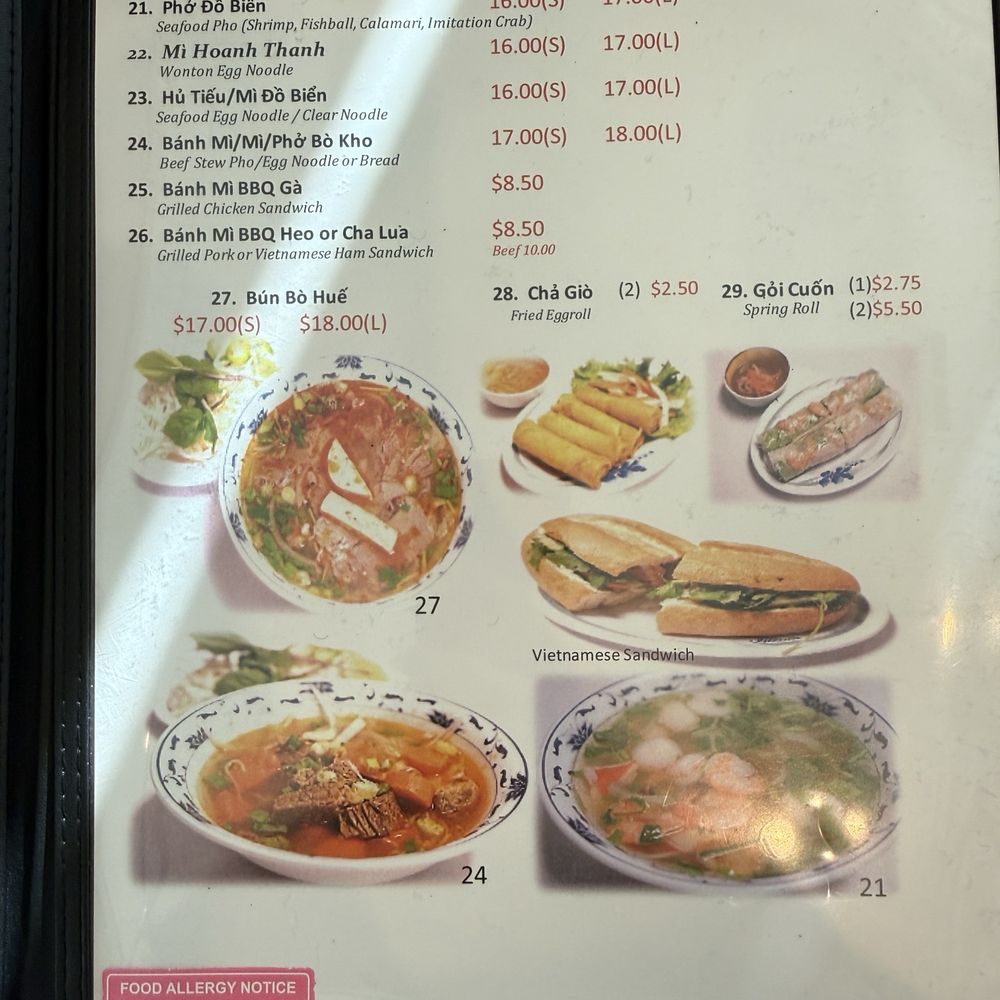 Pho Long Thinh - Menu - Vietnamese Near Me - San Jose, California
