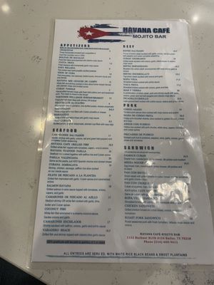 Menu photo 2 Havana Cafe Dallas, TX