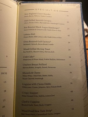 Menu photo 2 Clark's Oyster Bar–Houston Houston, TX