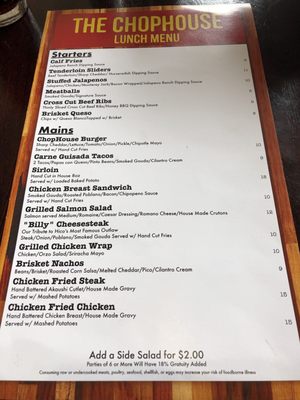 Menu photo 5 The Chop House Hico, TX Menu photo 5 The Chop House Hico, TX