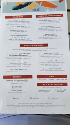 Menu photo 2 Back Bay Pool Bar & Grill Orlando, FL Menu photo 2 Back Bay Pool Bar & Grill Orlando, FL