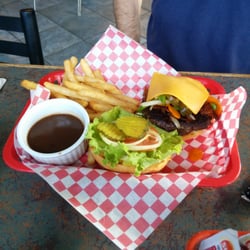 Spicy burger and fries... $9.26