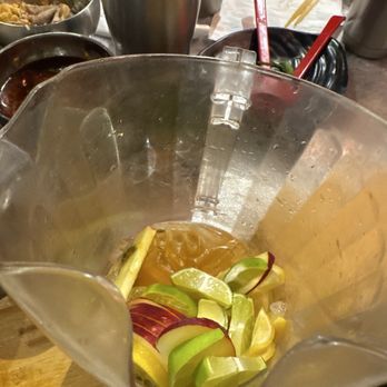 Honolulu Hotpot Hale - Topical fruit tea calms the palate from the spice! Giving it just the right amount of balance tartness and a hint of sweetness! - Hot Pot Near Me - Honolulu, Hawaii