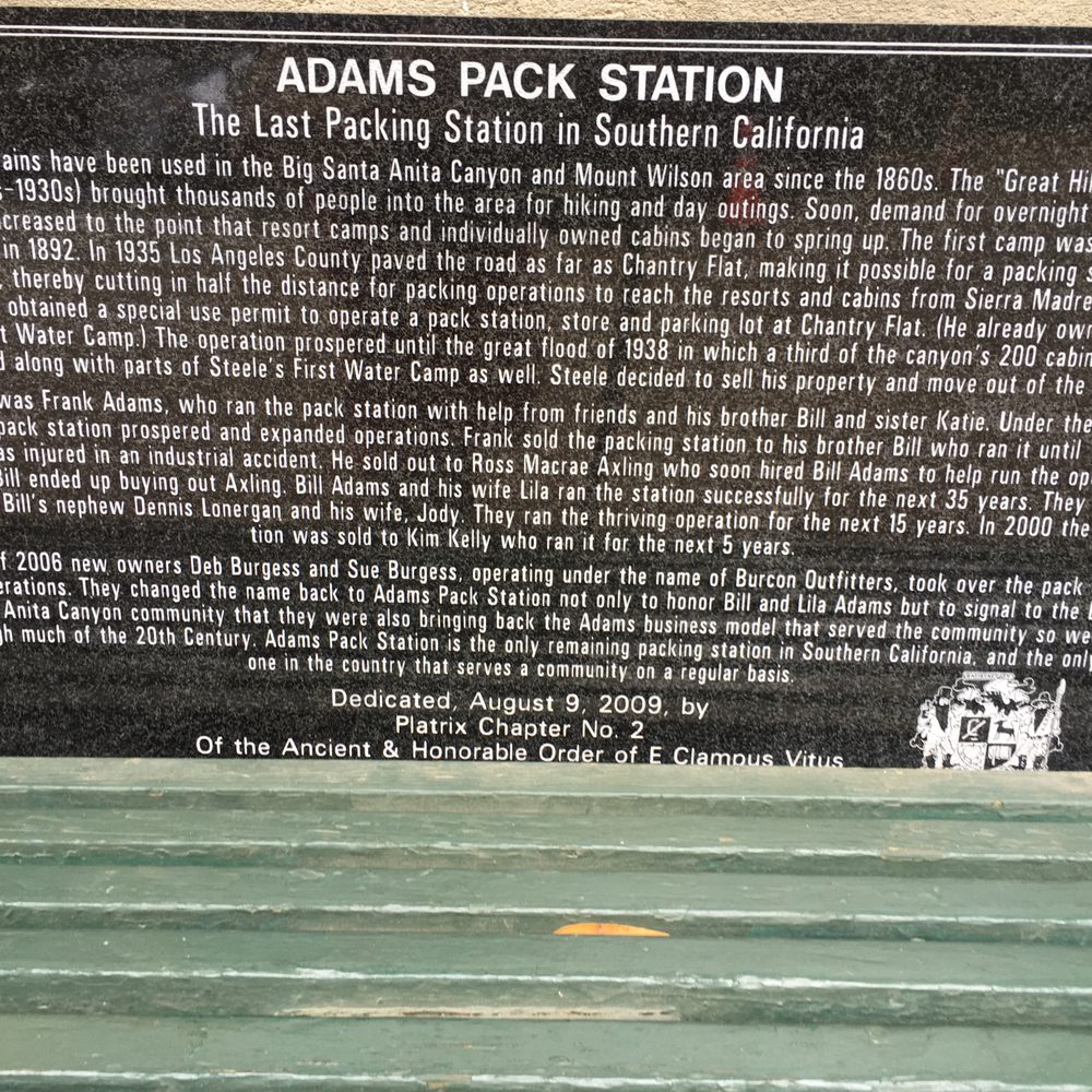 Adams' Pack Station - Rest Stops Near Me - Arcadia, California Adams' Pack Station - Rest Stops Near Me - Arcadia, California