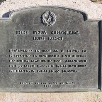 Camp Peña Colorado Post Park - Another historical marker about the original fort - Landmarks & Historical Buildings Near Me
