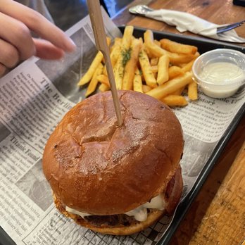 Cafe HwaSan - Hash Brown Bacon Burger - Korean Near Me - Plano, Texas