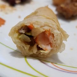 Inside of spring roll. Delicious, best spring roll you can get.