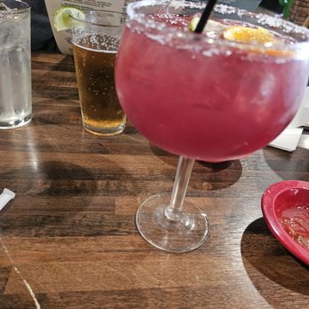 Old Mexico - Drinks, a Modelo and sangria margarita. - Mexican Near Me - Ithaca, New York